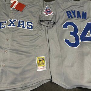 Mitchell & Ness TEXAS RANGERS NOLAN RYAN Men's JERSEY Sz M,L,XL,2XL New w tags